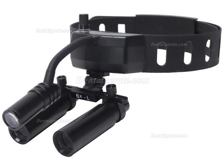 YUYO DY-005 6-fache Dental Lupenbrille + 3 W kabelloses LED-Licht f&uuml;r Lupenbrille
